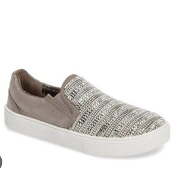 STUART WEITZMAN | Vance Glitz Sneakers Slipons Girls Sz 3 - Picture 1 of 7